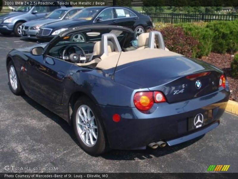 Toledo Blue Metallic / Beige 2003 BMW Z4 2.5i Roadster