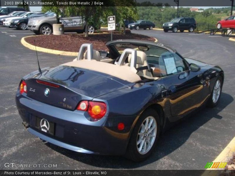 Toledo Blue Metallic / Beige 2003 BMW Z4 2.5i Roadster