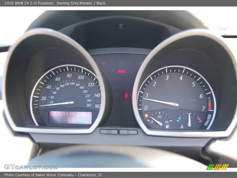Sterling Grey Metallic / Black 2003 BMW Z4 3.0i Roadster