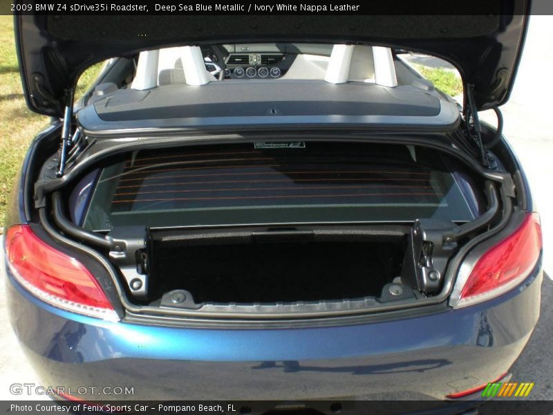 Deep Sea Blue Metallic / Ivory White Nappa Leather 2009 BMW Z4 sDrive35i Roadster