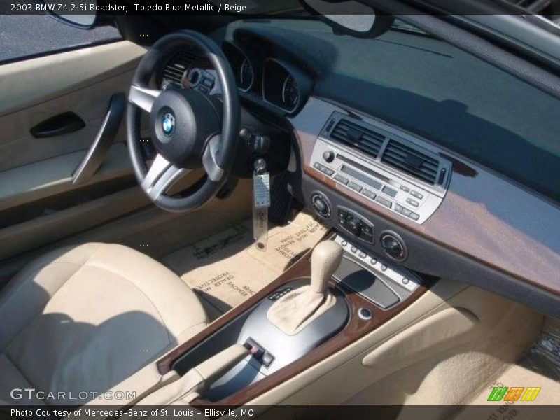 Toledo Blue Metallic / Beige 2003 BMW Z4 2.5i Roadster