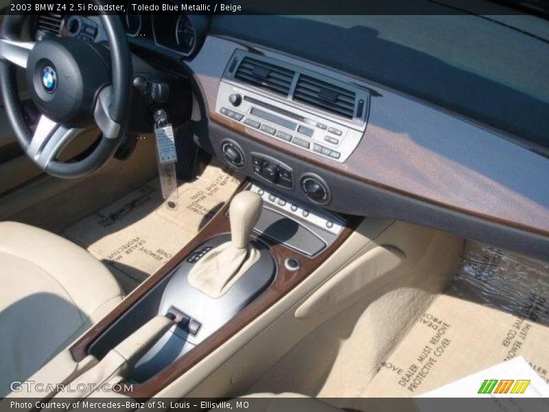 Toledo Blue Metallic / Beige 2003 BMW Z4 2.5i Roadster
