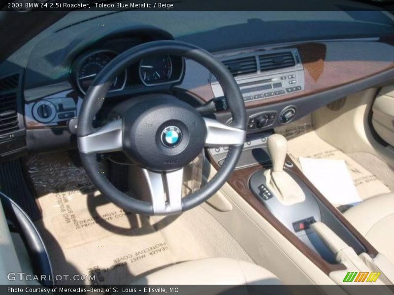 Toledo Blue Metallic / Beige 2003 BMW Z4 2.5i Roadster