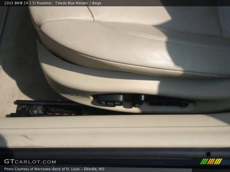 Toledo Blue Metallic / Beige 2003 BMW Z4 2.5i Roadster