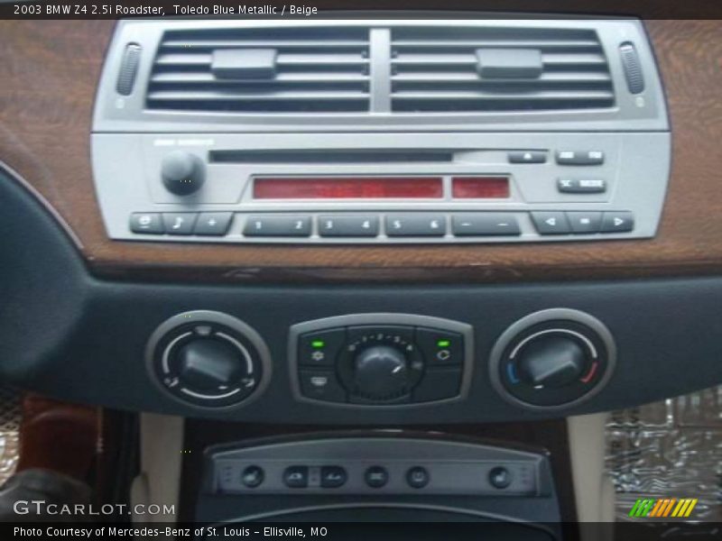 Toledo Blue Metallic / Beige 2003 BMW Z4 2.5i Roadster