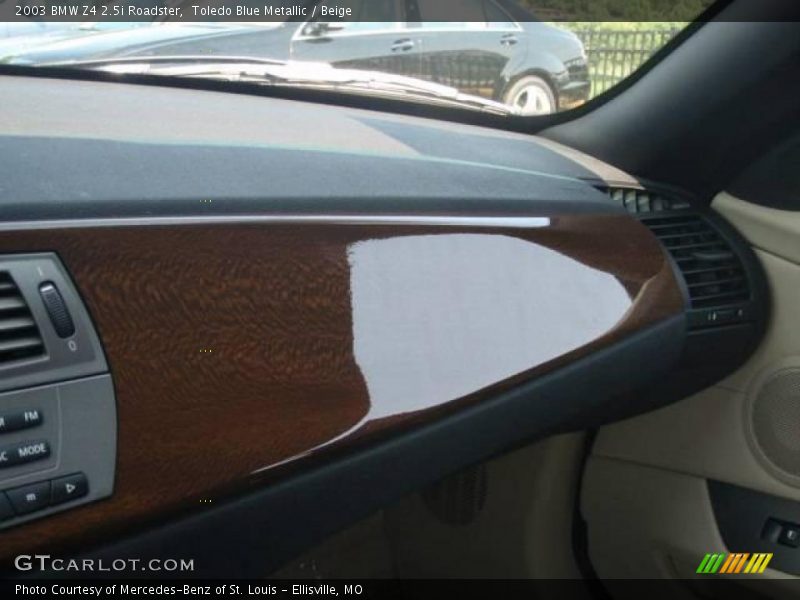 Toledo Blue Metallic / Beige 2003 BMW Z4 2.5i Roadster