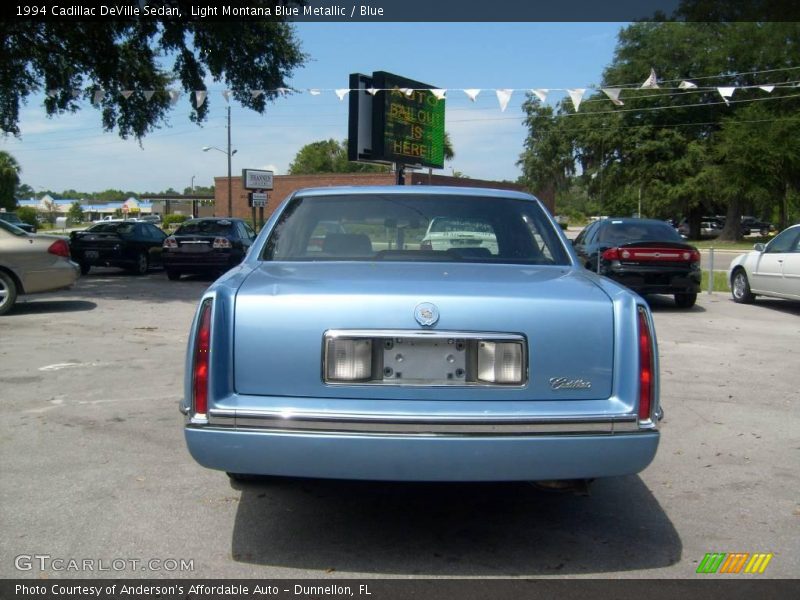 Light Montana Blue Metallic / Blue 1994 Cadillac DeVille Sedan
