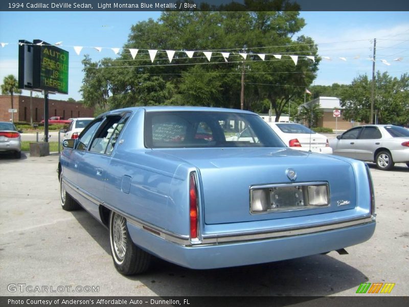 Light Montana Blue Metallic / Blue 1994 Cadillac DeVille Sedan