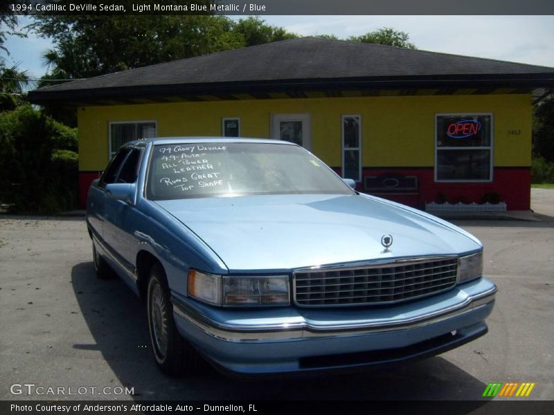 Light Montana Blue Metallic / Blue 1994 Cadillac DeVille Sedan