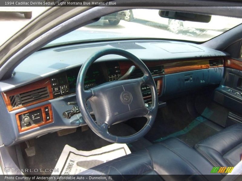 Light Montana Blue Metallic / Blue 1994 Cadillac DeVille Sedan