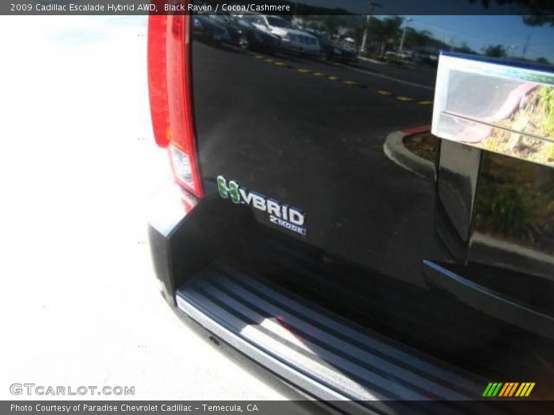 Black Raven / Cocoa/Cashmere 2009 Cadillac Escalade Hybrid AWD