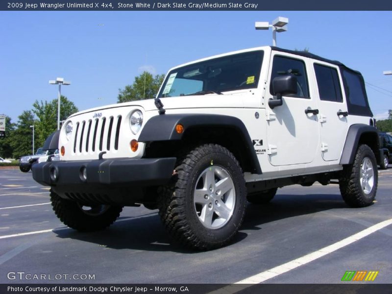 Stone White / Dark Slate Gray/Medium Slate Gray 2009 Jeep Wrangler Unlimited X 4x4