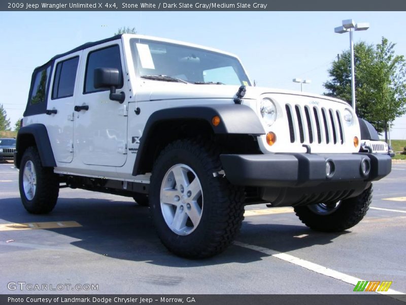 Stone White / Dark Slate Gray/Medium Slate Gray 2009 Jeep Wrangler Unlimited X 4x4