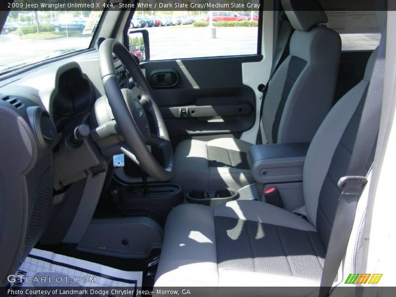 Stone White / Dark Slate Gray/Medium Slate Gray 2009 Jeep Wrangler Unlimited X 4x4