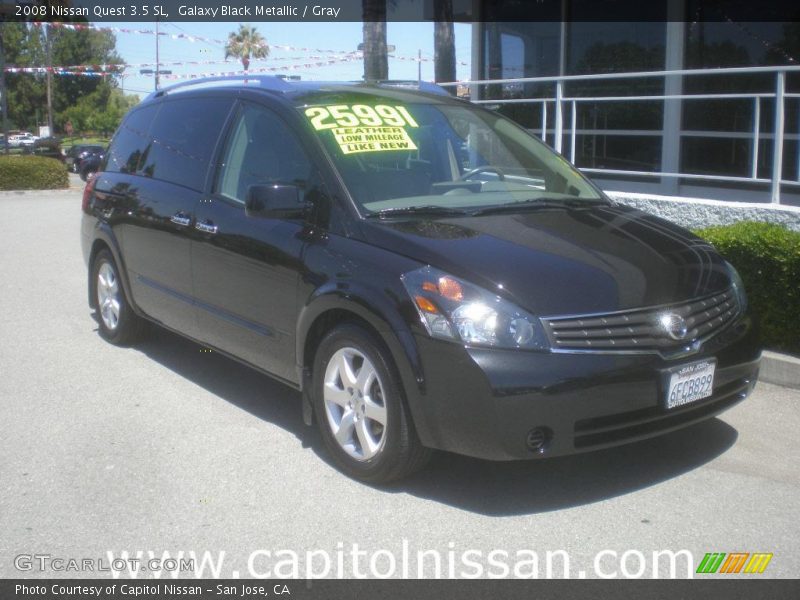 Galaxy Black Metallic / Gray 2008 Nissan Quest 3.5 SL