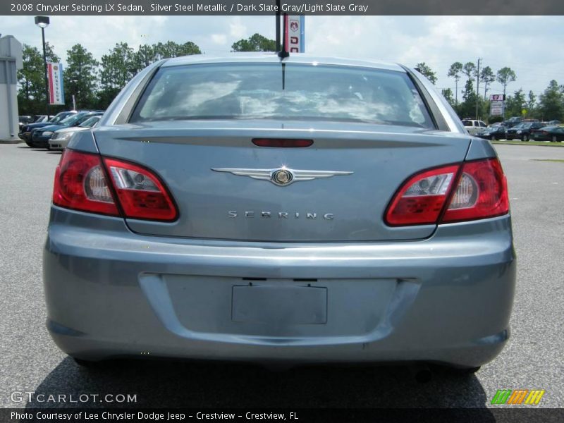 Silver Steel Metallic / Dark Slate Gray/Light Slate Gray 2008 Chrysler Sebring LX Sedan