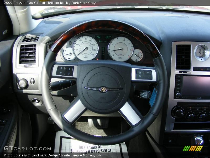 Brilliant Black / Dark Slate Gray 2009 Chrysler 300 C HEMI