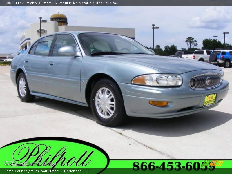 Silver Blue Ice Metallic / Medium Gray 2003 Buick LeSabre Custom