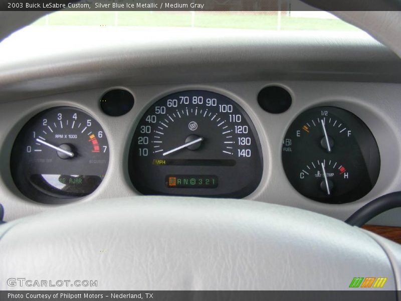 Silver Blue Ice Metallic / Medium Gray 2003 Buick LeSabre Custom