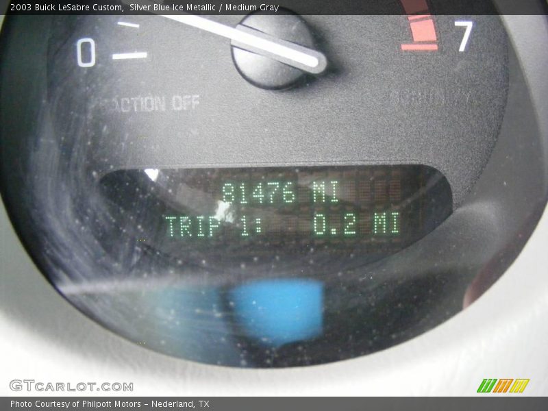 Silver Blue Ice Metallic / Medium Gray 2003 Buick LeSabre Custom