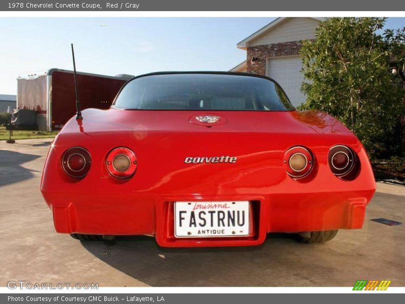 Red / Gray 1978 Chevrolet Corvette Coupe
