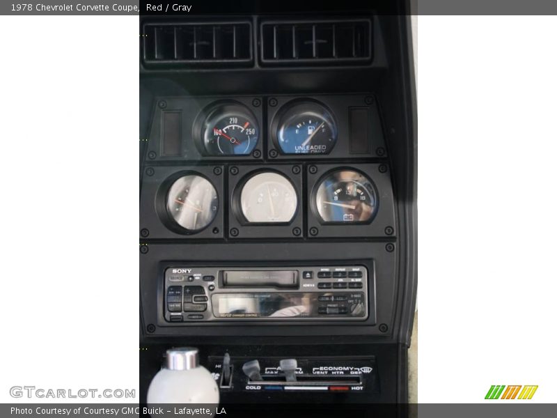 Red / Gray 1978 Chevrolet Corvette Coupe