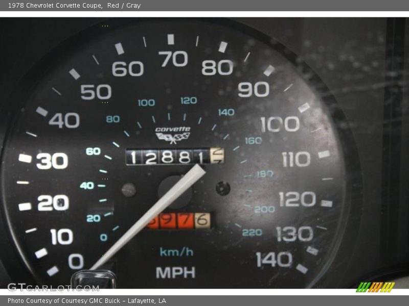 Red / Gray 1978 Chevrolet Corvette Coupe