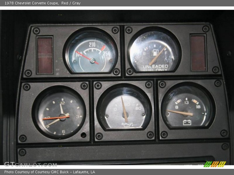 Red / Gray 1978 Chevrolet Corvette Coupe