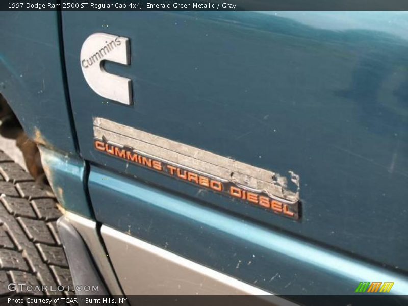 Emerald Green Metallic / Gray 1997 Dodge Ram 2500 ST Regular Cab 4x4