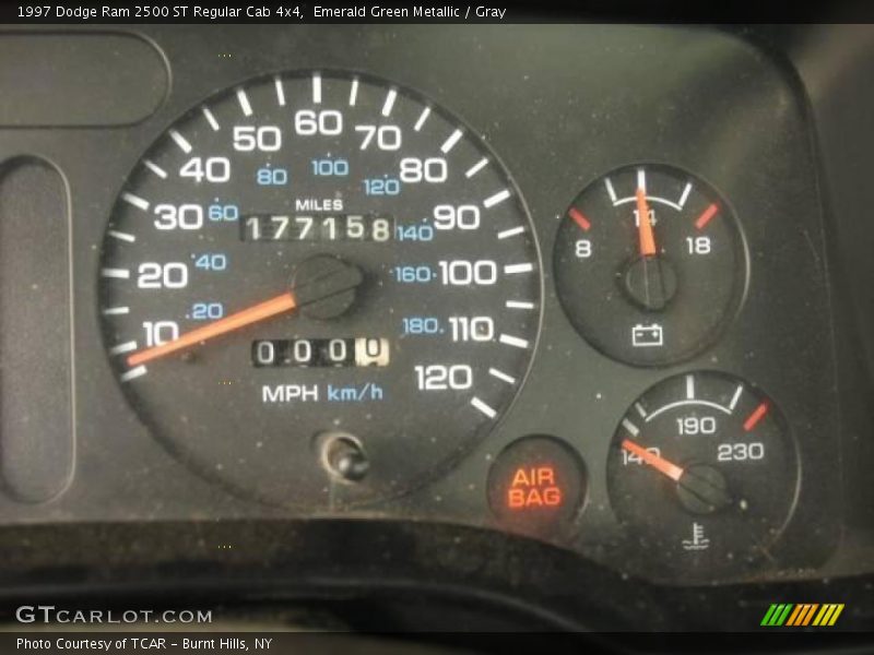 Emerald Green Metallic / Gray 1997 Dodge Ram 2500 ST Regular Cab 4x4