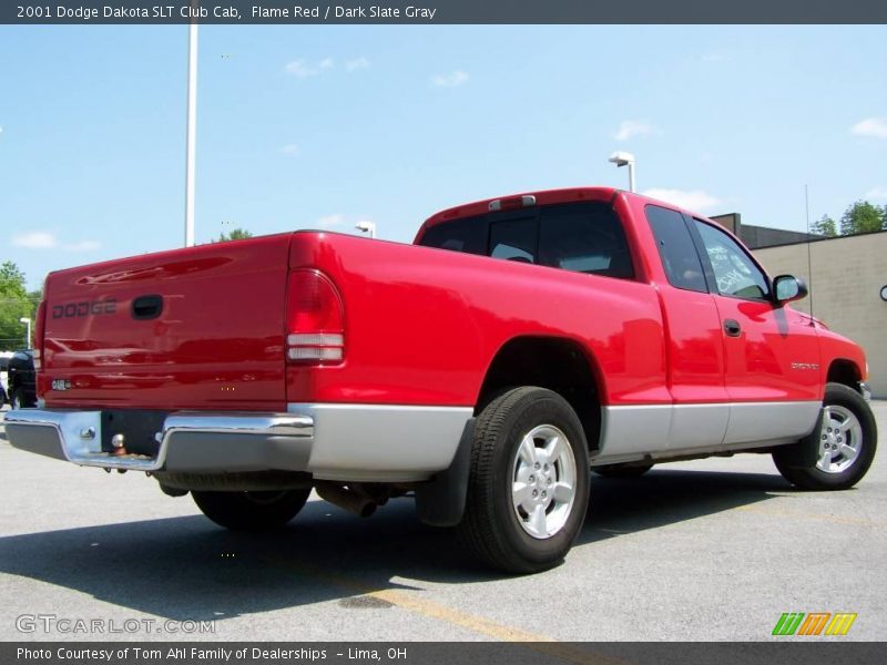 Flame Red / Dark Slate Gray 2001 Dodge Dakota SLT Club Cab