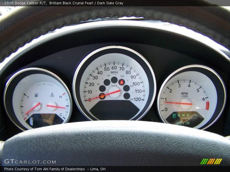 Brilliant Black Crystal Pearl / Dark Slate Gray 2008 Dodge Caliber R/T