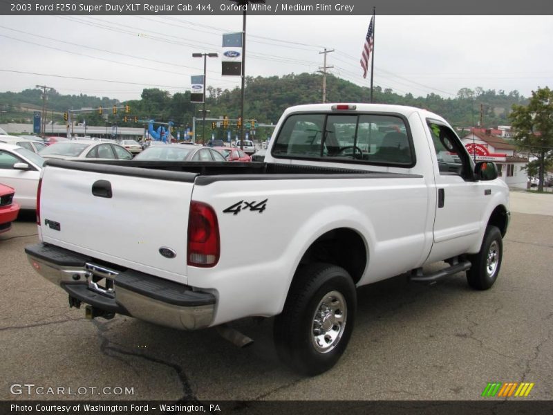Oxford White / Medium Flint Grey 2003 Ford F250 Super Duty XLT Regular Cab 4x4