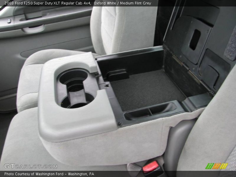 Oxford White / Medium Flint Grey 2003 Ford F250 Super Duty XLT Regular Cab 4x4