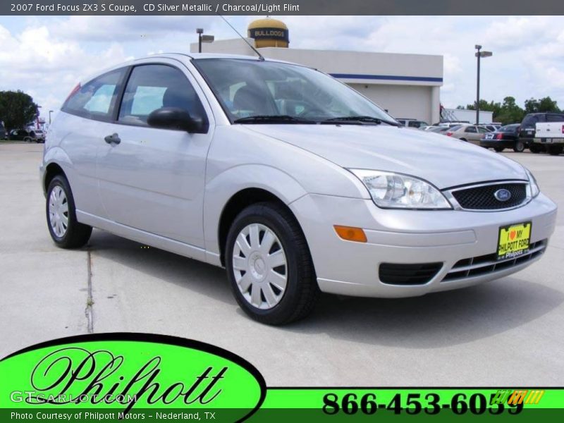 CD Silver Metallic / Charcoal/Light Flint 2007 Ford Focus ZX3 S Coupe