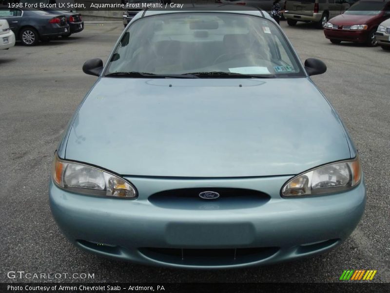 Aquamarine Frost Metallic / Gray 1998 Ford Escort LX Sedan