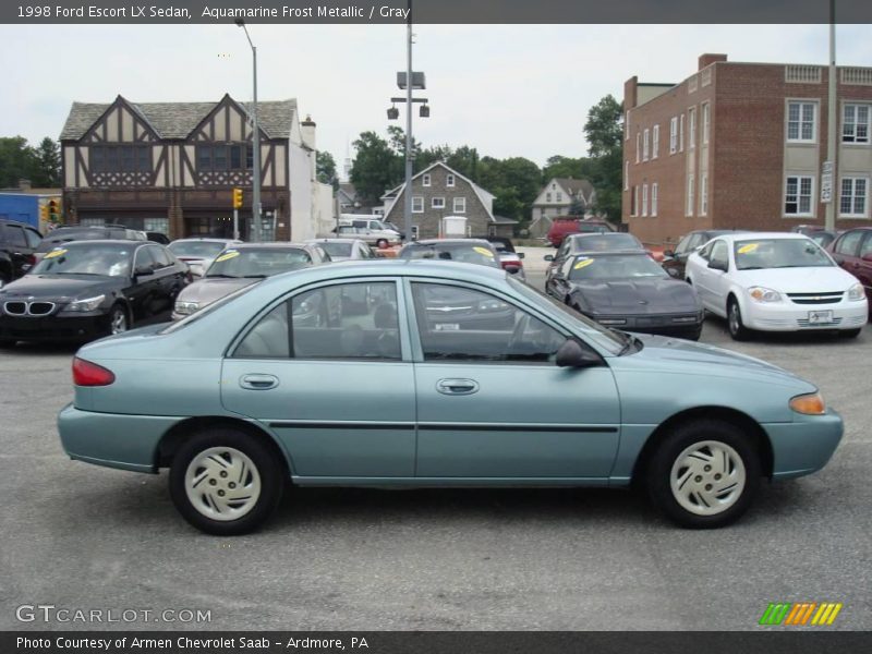 Aquamarine Frost Metallic / Gray 1998 Ford Escort LX Sedan