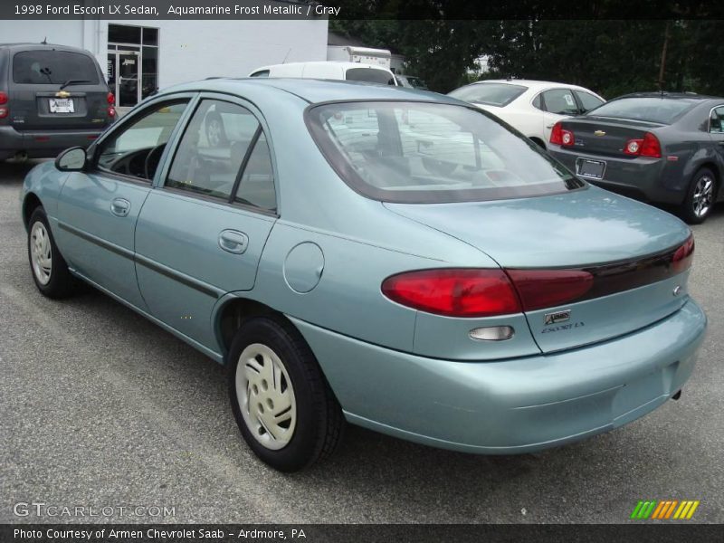 Aquamarine Frost Metallic / Gray 1998 Ford Escort LX Sedan