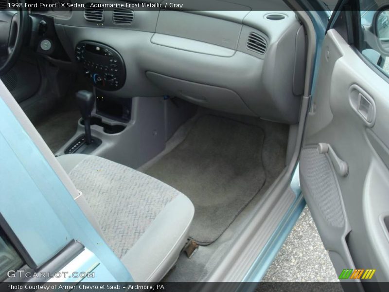 Aquamarine Frost Metallic / Gray 1998 Ford Escort LX Sedan
