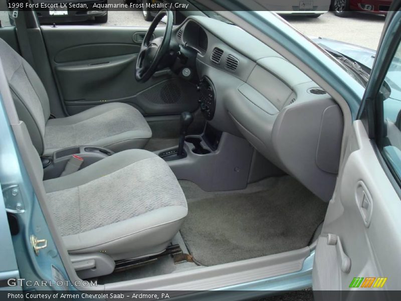 Aquamarine Frost Metallic / Gray 1998 Ford Escort LX Sedan