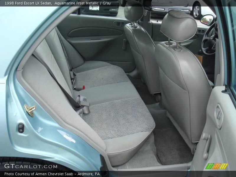 Aquamarine Frost Metallic / Gray 1998 Ford Escort LX Sedan