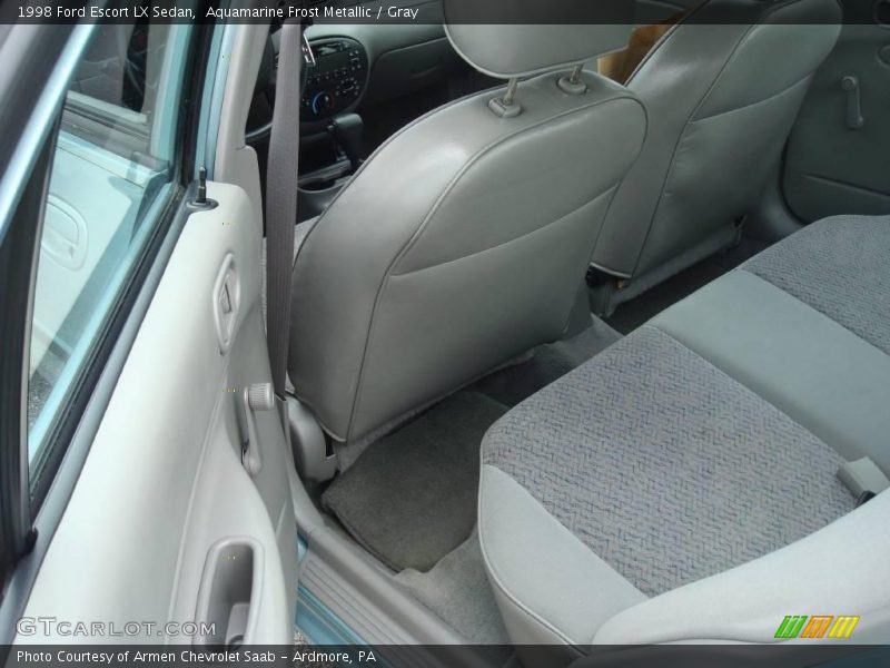 Aquamarine Frost Metallic / Gray 1998 Ford Escort LX Sedan