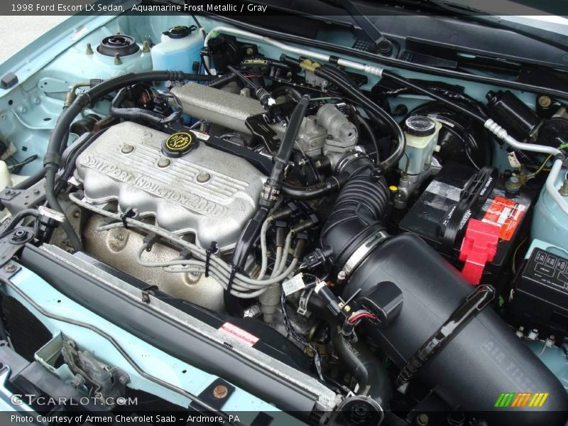 Aquamarine Frost Metallic / Gray 1998 Ford Escort LX Sedan