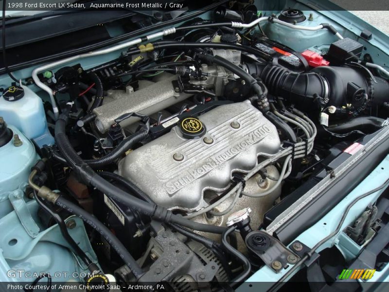 Aquamarine Frost Metallic / Gray 1998 Ford Escort LX Sedan