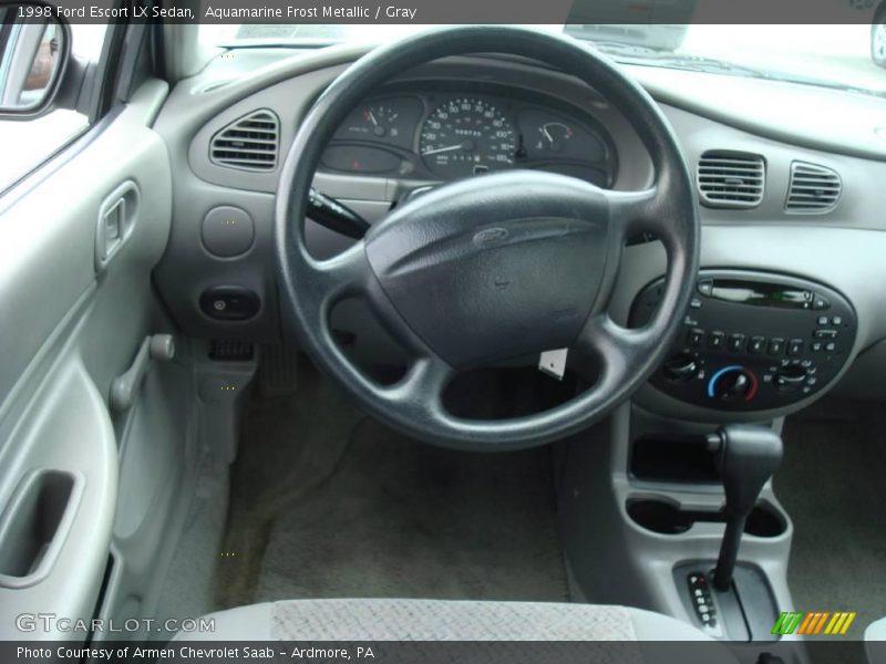 Aquamarine Frost Metallic / Gray 1998 Ford Escort LX Sedan