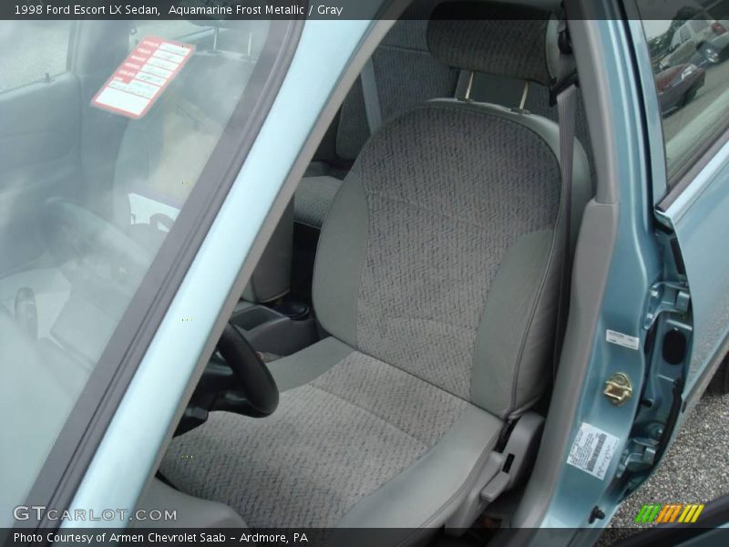 Aquamarine Frost Metallic / Gray 1998 Ford Escort LX Sedan
