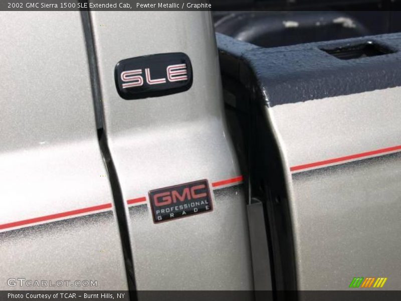 Pewter Metallic / Graphite 2002 GMC Sierra 1500 SLE Extended Cab