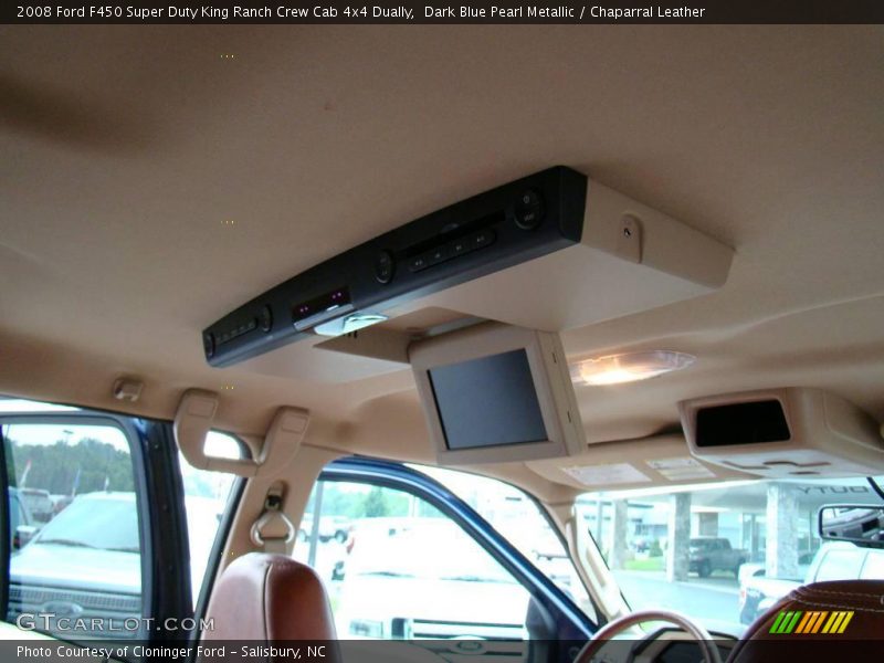 Dark Blue Pearl Metallic / Chaparral Leather 2008 Ford F450 Super Duty King Ranch Crew Cab 4x4 Dually