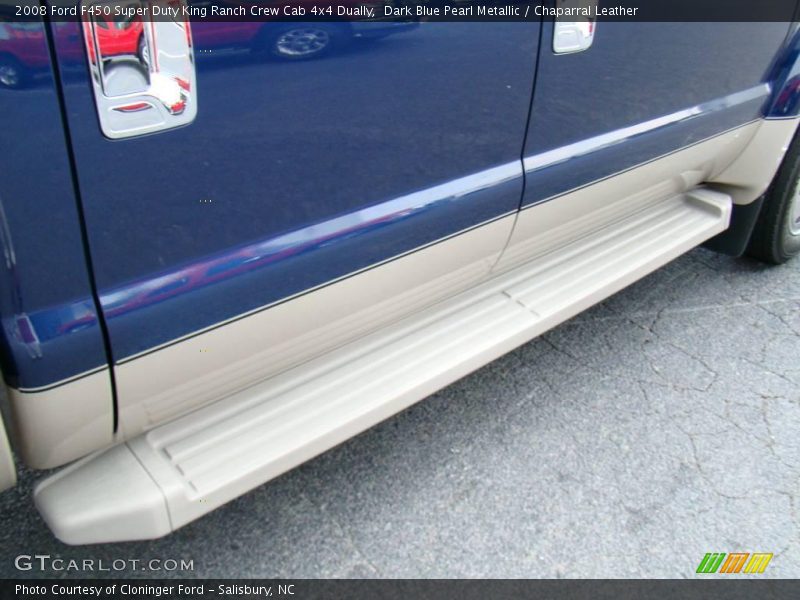 Dark Blue Pearl Metallic / Chaparral Leather 2008 Ford F450 Super Duty King Ranch Crew Cab 4x4 Dually