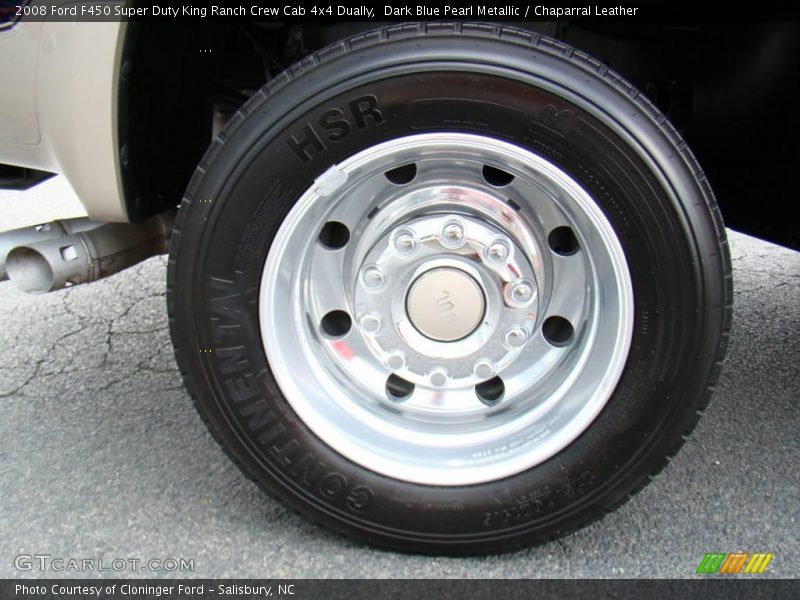 Dark Blue Pearl Metallic / Chaparral Leather 2008 Ford F450 Super Duty King Ranch Crew Cab 4x4 Dually